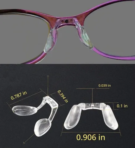 Vista 2 de Almohadillas de silicona suave para la nariz, almohadillas de repuesto para lentes de sol, 2 pares, transparentes