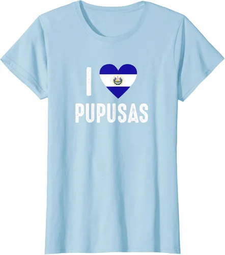 Vista 22 de Camiseta I Love Pupusa from El Salvador