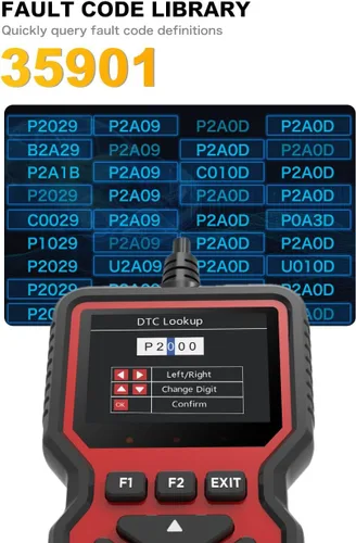 Vista 6 de Outzone Escáner V519 OBD2, lector de código universal para automóvil con pantalla a color de 2.8 pulgadas, 10 idiomas y función de impresión