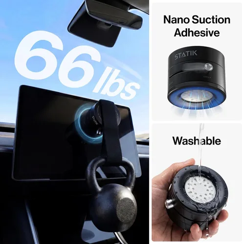 Vista 6 de Statik HyperMount® - Soporte magnético para teléfono, soporte magnético para teléfono con sellado al vacío, úsalo en superficies lisas, compatible