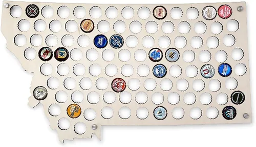 Vista 10 de Torched Tapa de cerveza Mapa Alabama, Estados Unidos tapa de cerveza titular decoración de pared, regalo para amantes de la cerveza para hombres