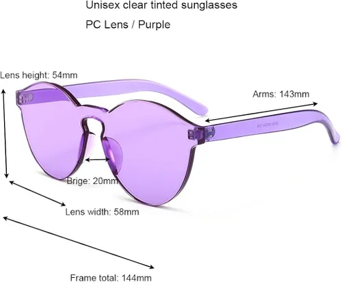 Vista 4 de Armear - Gafas de sol redondas retro sin montura para mujer