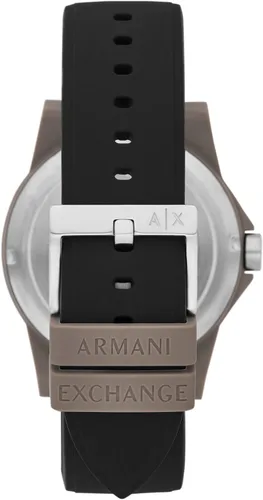 Vista 3 de Armani Exchange - Reloj de vestir con cronógrafo para hombre con correa de cuero acero o silicona