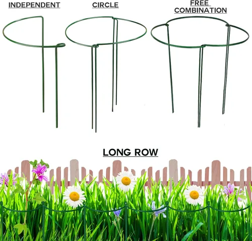 Vista 8 de LEOBRO Estacas de soporte para plantas, 4 estacas para plantas, soporte para plantas, jaulas y soportes de peonía, estacas de jardín, estacas