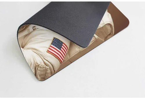 Vista 4 de Smooffly Alfombrilla de mouse para juegos personalizada, divertido vestido de perezoso como una personalidad astronauta, alfombrilla de mouse