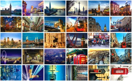 Vista 8 de HOSTEESSCHOICE Tarjetas postales de viaje, juego de 30 tarjetas postales variadas que representan sitios de viajes de fama mundial, postales