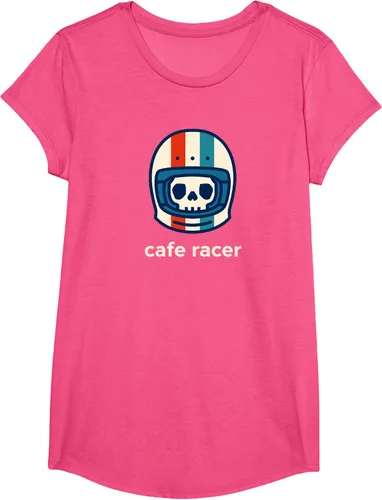 Vista 13 de Cafe Racer Moda Simple Casco Diseño Motocicleta Camiseta Negro