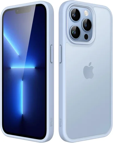 Vista 29 de JETech Funda mate para iPhone 13 de 6.1 pulgadas, a prueba de golpes, protección contra caídas de grado militar, cubierta trasera translúcida