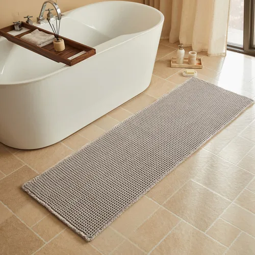 Vista 119 de Triohero Tapete de baño con diseño de gofre, tapete de baño pequeño y bohemio, antideslizante, lavable, ultra suave, súper absorbente, de secado