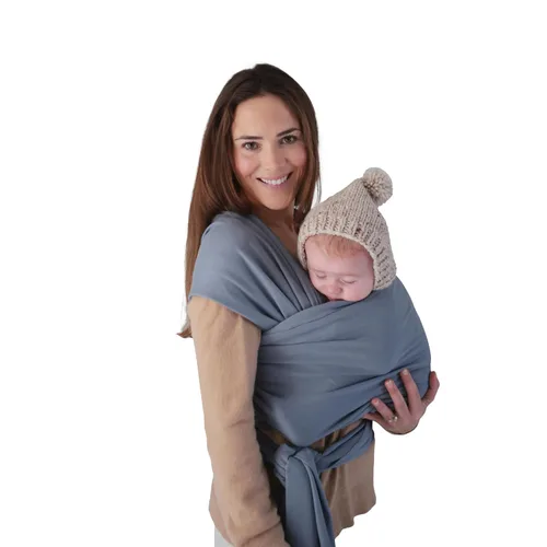 Vista 10 de mushie Portabebés Algodón orgánico y elastano Arnés infantil para recién nacidos y bebés de 8 a 35 libras (Cedar)