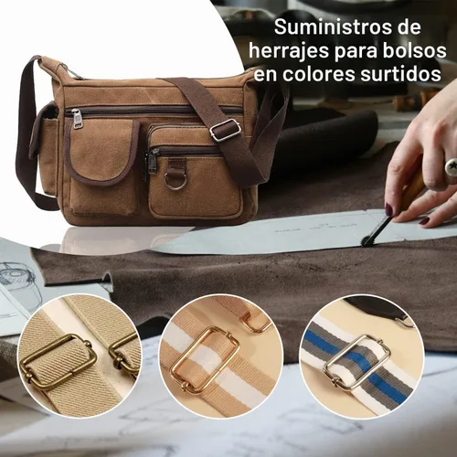 Vista 4 de CooBigo Paquete de 25 hebillas deslizantes ajustables de metal de 1 pulgada, ajustador rectangular Tri-Glide, deslizador de correa de tirantes