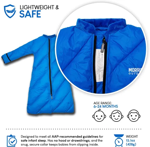 Vista 4 de Morrison Outdoors Little Mo 40 - Saco de dormir para bebé, color azul