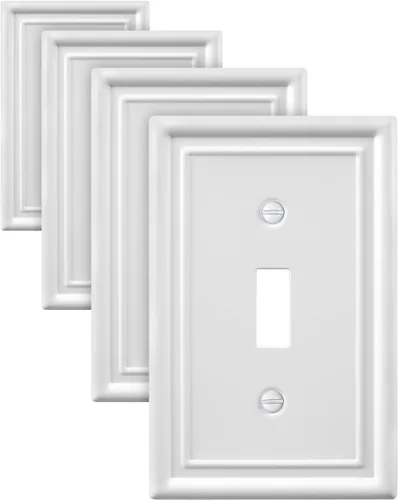 Vista 25 de Cubiertas de salida para placas de interruptor, paquete de 2 placas Latón antiguo