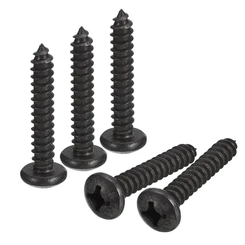 Vista 17 de uxcell Tornillo autorroscante Phillips de cabeza plana de 1/4 x 1, 25 piezas - Tornillo de madera de cabeza redonda de acero inoxidable 304