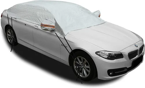 Vista 5 de Safe View Cubierta de Medio Coche Superior Impermeable/Resistente al Viento/A Prueba de Polvo/Cubierta de Parabrisas Nieve Invierno Verano (Sedan 3L)