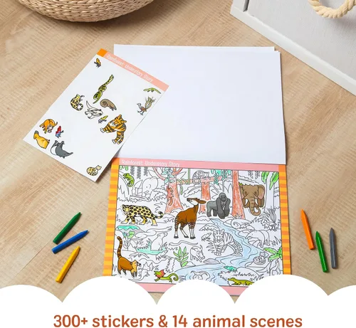 Vista 2 de Melissa & Doug Seek & Find Sticker Pad Animales Juguete de Actividad