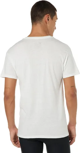 Vista 4 de Hanes Camiseta interior de algodón sin etiqueta con cuello en V para hombre, paquete múltiple