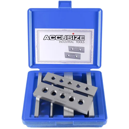Vista 14 de Accusize Industrial Tools 1/8 '' de grosor 10 pares de juegos paralelos de precisión, 3 '' de longitud, EG10-1403 Alloy Steel, +/-0.0002 in