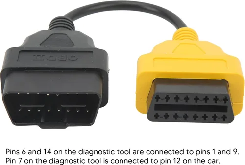 Vista 4 de Qinlorgo Cable OBD2, instalación fácil de la prueba de diagnóstico del cable de extensión del ABS OBD2 para el escáner auto del ECU