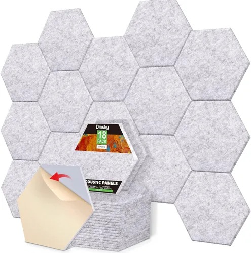 Vista 11 de 50 paquetes de paneles de espuma acústica, paneles de espuma insonorizante de 5 x 30.5 x 30.5 cm, paneles de absorción de sonido de alta densidad