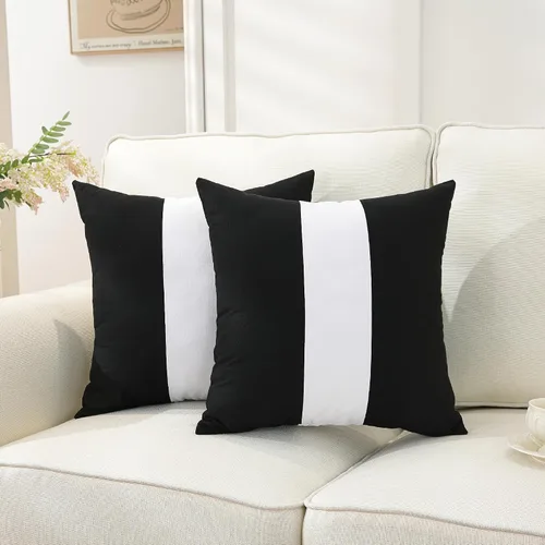 Vista 24 de TAOSON - Funda de cojín cuadrada de lona de algodón 100% sólida, decorativa, para sofá, cama, silla, decoración del hogar, solo funda, sin relleno