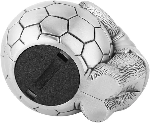 Vista 3 de Hucha de metal con diseño de oso pequeño con caja de dinero de fútbol, hucha de ahorro para decoración del hogar para niños