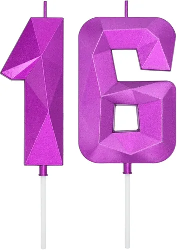 Vista 142 de DERVENTA Vela Grande de Cumpleaños Número 3D Verde Luminoso de 3.7 Pulgadas Celebración de Fiesta Aniversario Decoración Adorno para Pastel 1 Pieza