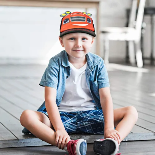Vista 3 de Nickelodeon Blaze and The Monster Machines - Gorra de béisbol ajustable de algodón 5 paneles color rojo