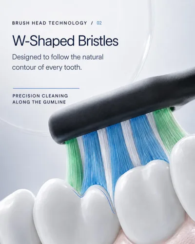Vista 3 de MySmile Cabezales de repuesto para cepillos de dientes eléctricos UC605, 6 paquetes (negro) Soft DuPont Bristles for Sensitive Teeth & Gums