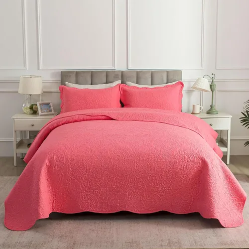 Vista 38 de HoneiLife Juego de ropa de cama tamaño Queen, juego de edredón de microfibra para cama Queen, colchas ligeras de 3 piezas, edredones reversibles