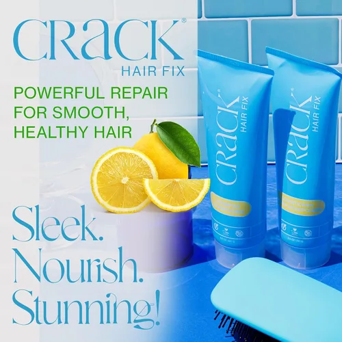 Vista 2 de CRACK HAIR FIX - Set de champú y acondicionador para tratamiento limpio y soaper (10 oz)