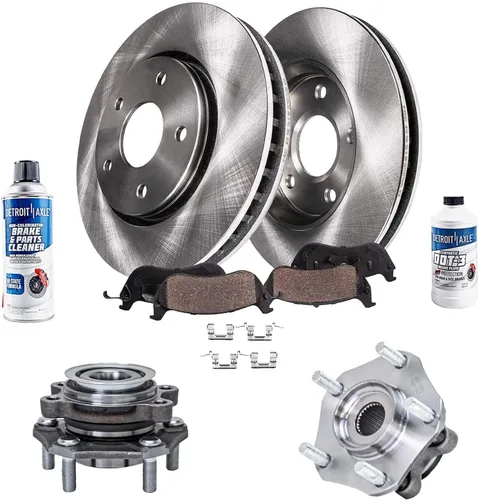 Vista 14 de Detroit Axle - Rotores de freno para Chrysler 200 2015 2016 2017, Rotores de freno de disco de reemplazo: 12.01" pulgadas delantero y 10.95