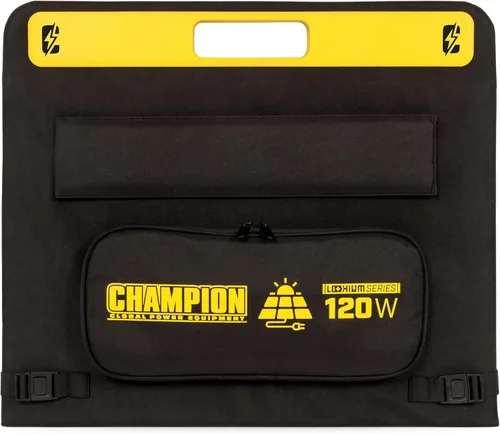 Vista 8 de Champion Power Equipment 201246 Paneles solares plegables portátiles de 120 vatios con cable de extensión y soporte