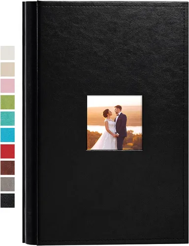 Vista 31 de potricher Álbum de fotos pequeño de 4 x 6 pulgadas, 100 fotos, cubierta de cuero, libro de fotos con 100 bolsillos horizontales para familia, boda