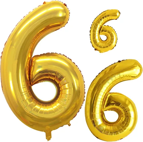 Vista 45 de Goer, conjunto de globos de papel aluminio para decoraciones de cumpleaños, globos de las letras de feliz cumpleaños y de números Oro