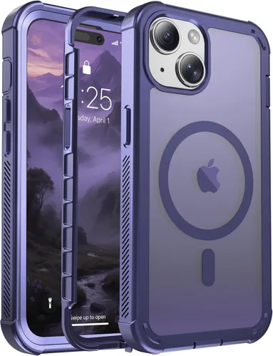 Vista 29 de jaroco - Funda magnética compatible con MagSafe para iPhone 11 de 6.1 pulgadas; protección de grado militar contra caídas, de doble capa