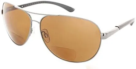 Vista 5 de Fiore Gafas de sol bifocales polarizadas de aviador, lentes de lectura bifocales