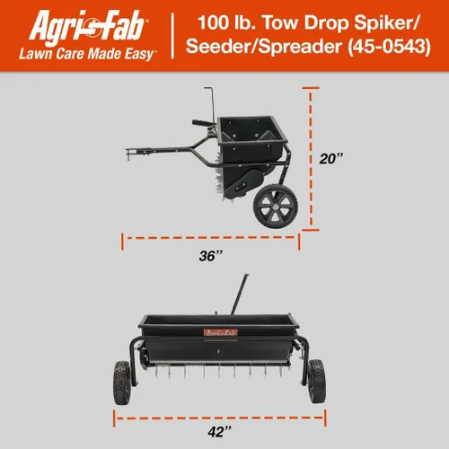 Vista 7 de Agri-Fab 45-0543 100 lb. Remolque Clavador/Sembrador/Esparcidor, Negro