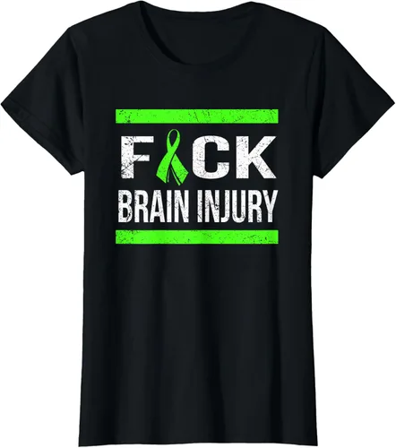 Vista 49 de Apoyo Daño cerebral Concienciación T Shirt, mujer L, Asphalt Negro
