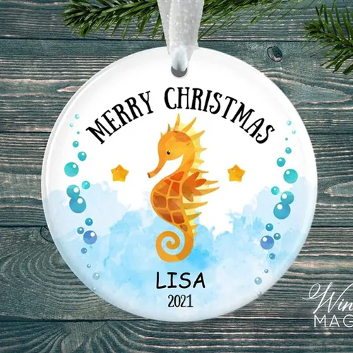 Vista 6 de Adorno para árbol de Navidad de mariposa, regalo personalizado
