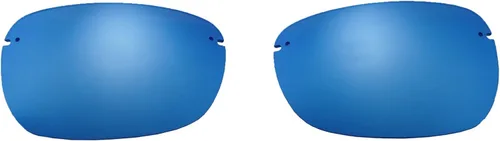 Vista 5 de Walleva Lentes de repuesto polarizados rojo fuego + azul hielo para gafas de sol Maui Jim Sandy Beach, Rojo fuego + azul hielo.