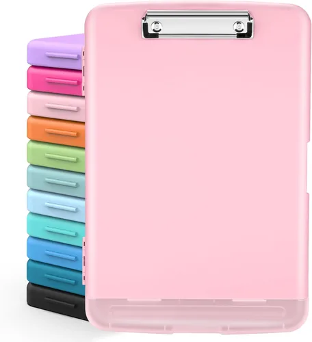 Vista 22 de Sooez Portapapeles con almacenamiento, tableros de clip de alta capacidad de 8.5 x 11 pulgadas con almacenamiento, carpeta de portapapeles