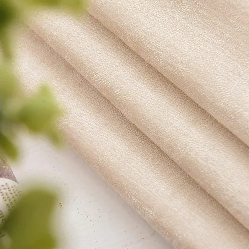 Vista 4 de ELKCA Cenefa de cortina de felpilla beige para ventana de sala de estar, cenefa de cascada para dormitorio, bolsillo para barra