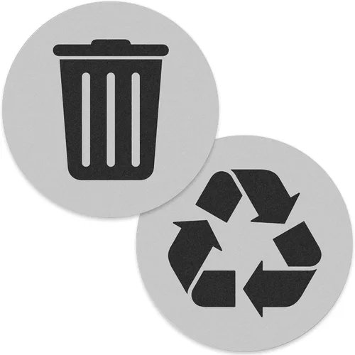 Vista 10 de Stickios Calcomanías de basura y reciclaje para botes de basura, calcomanías de vinilo impermeables y extraíbles para contenedores de interiores