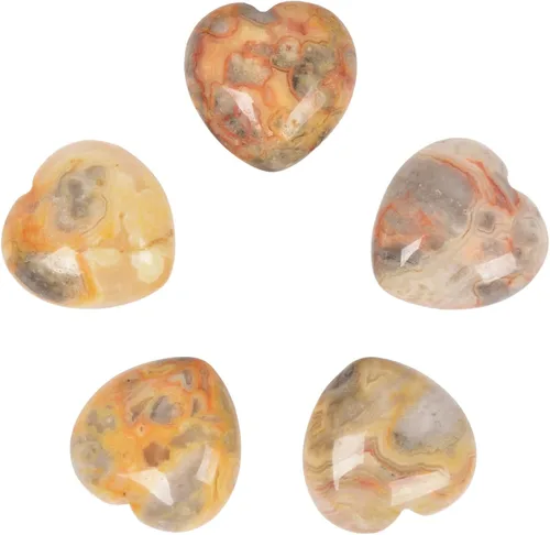Vista 7 de Juego de piedras de amor de corazón de cuarzo rosa de cristal curativo natural, piedras preciosas pulidas para el pulgar de la palma de bolsillo