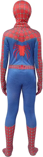 Vista 2 de Mscawow Disfraz de superhéroe para niños, disfraz de Halloween, cosplay, overol elástico de superhéroe para niños y niñas