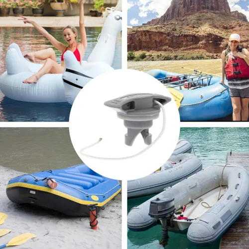 Vista 8 de SEWACC 4 unids válvula de aire inflable barco espiral tapones de aire reemplazo kayak tornillo válvula cubierta para goma bote balsa kayak barco