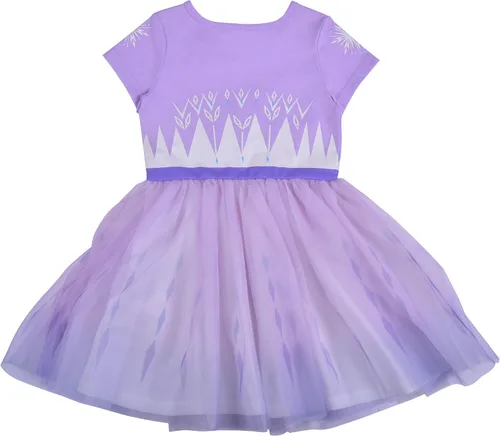 Vista 3 de Disney Frozen Elsa and Anna - Vestido tutú para niñas pequeñas y niños color azul marino