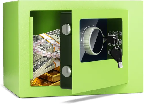 Vista 10 de Caja fuerte digital electrónica para dinero, caja de seguridad de acero con teclado, para oficina, hotel, negocios, joyería, pistola, caja fuerte