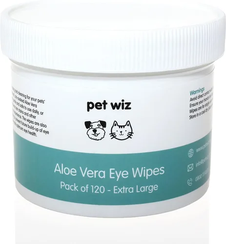 Vista 8 de pet wiz Toallitas de ojos de aloe vera para limpiar perros y gatos - Extra grandes